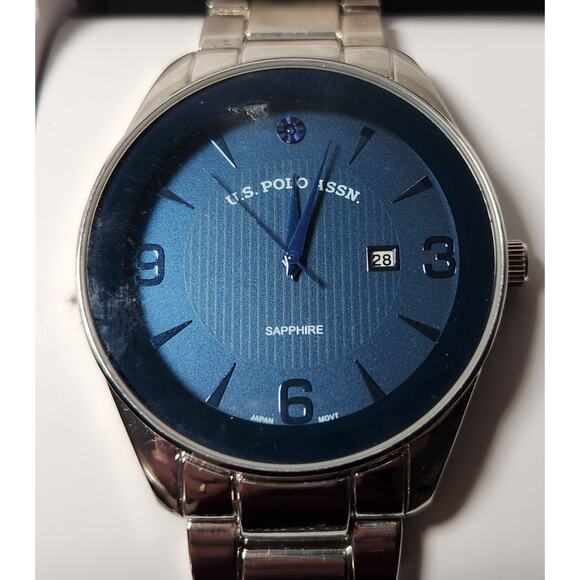 U.S Polo Assn. Men's Bracelet Watch With Blue Dial New Open Box - Picture 2 of 6